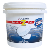 Atlantis TRICHLO-Z TAB with Zinc Oxide - Stabilized Chlorine Tablets 3'' & 200gr - 6KG Format