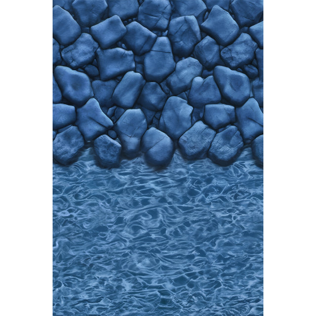 Boulder Swirl Overlap 24' Round & Wall 48'' to 54'' - Above Ground Pool Liner