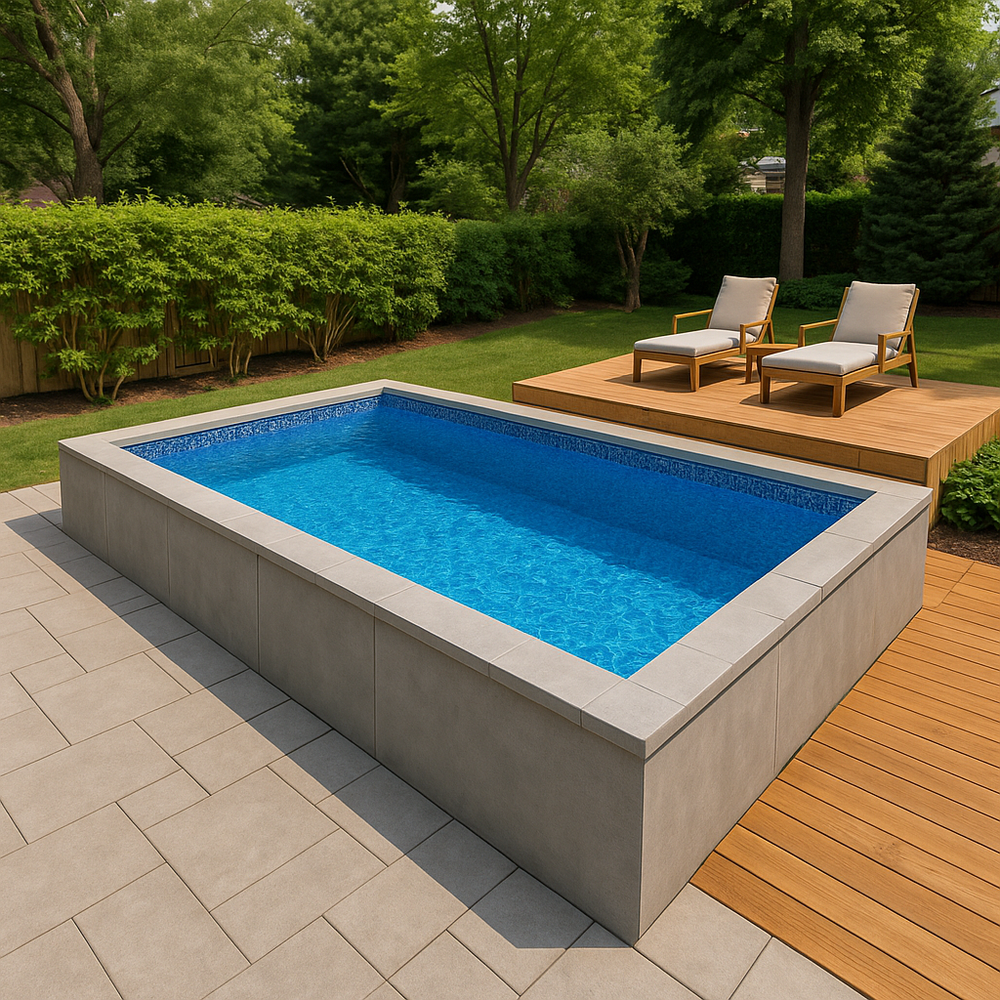 GoPool Modulo™ 8' x 16' with Liner – Freestanding Modular Pool