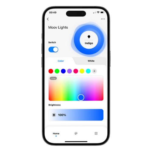 Controller with Mobile app for MOOV light