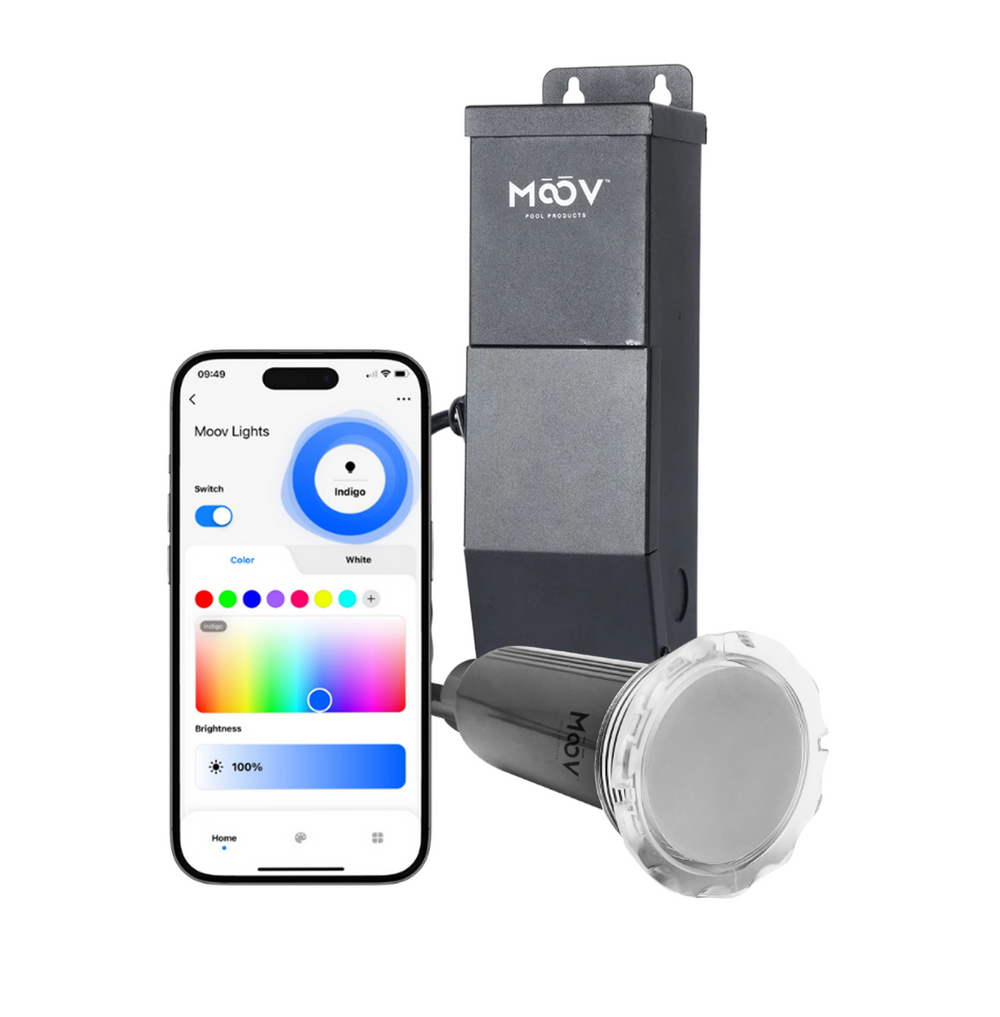 MOOV Mini LED BUNDLE - Light (x1), Transformer & Controller - Lighting System for Inground Pool