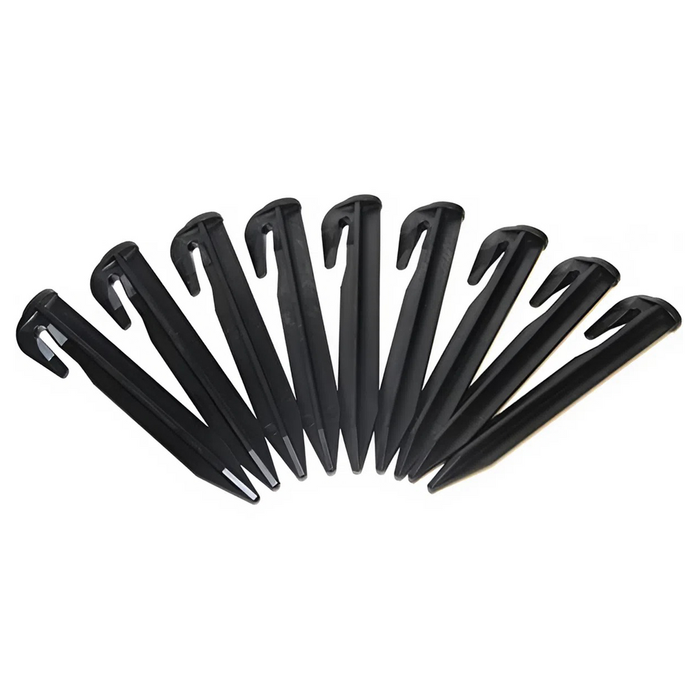 Black plastic-coated stake 12'' for ground anchoring mesh net