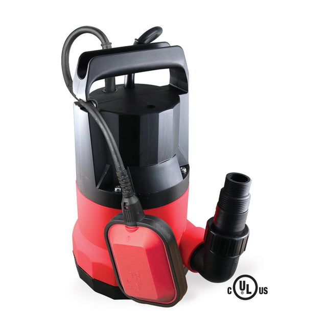 1/3 HP submersible pump with float; capacity 6000 L/hr