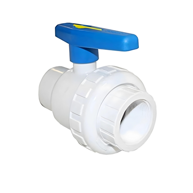 2-way Ball Valve (Female threaded x Female Threaded) - PVC Schedule 40 White