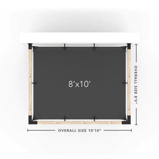 Wall Mount Pergola Kit with Shade Sail for 4x4 Wood Posts