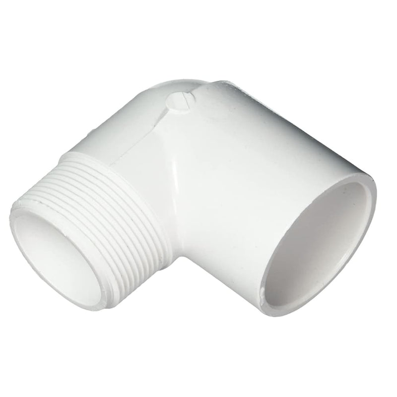 90° Elbow (Male Screwed x Female Glued) - PVC Schedule 40 White