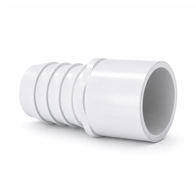 Adapter (Barbed X Glued Male) - PVC Schedule 40 White