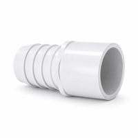 Adapter (Barbed X Glued Male) - PVC Schedule 40 White