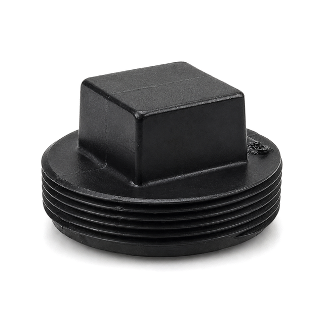 Black threaded plug