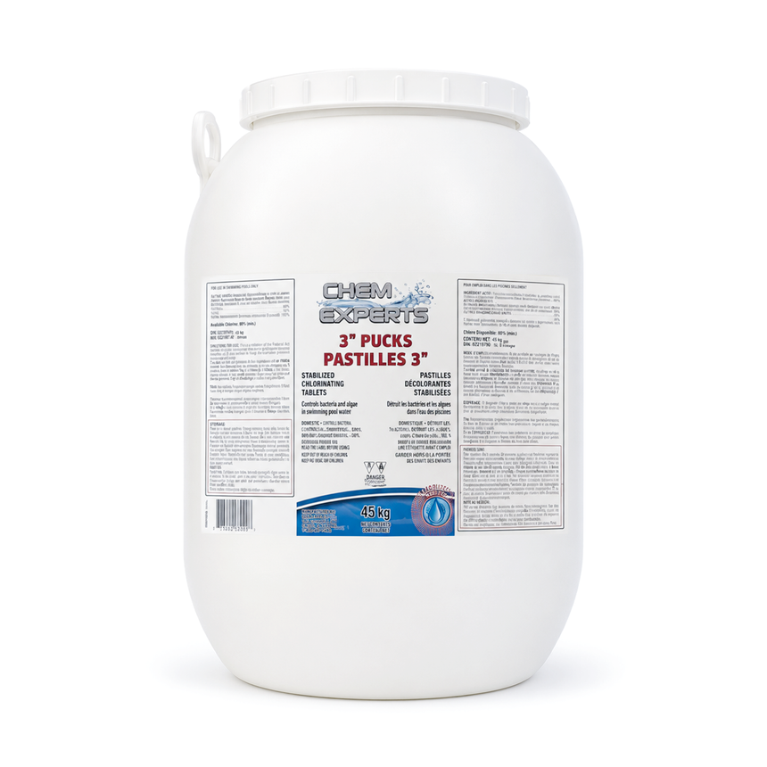 TRICHLORO TAB - 45kg (Stabilized Chlorine Pucks 3" - 200g)