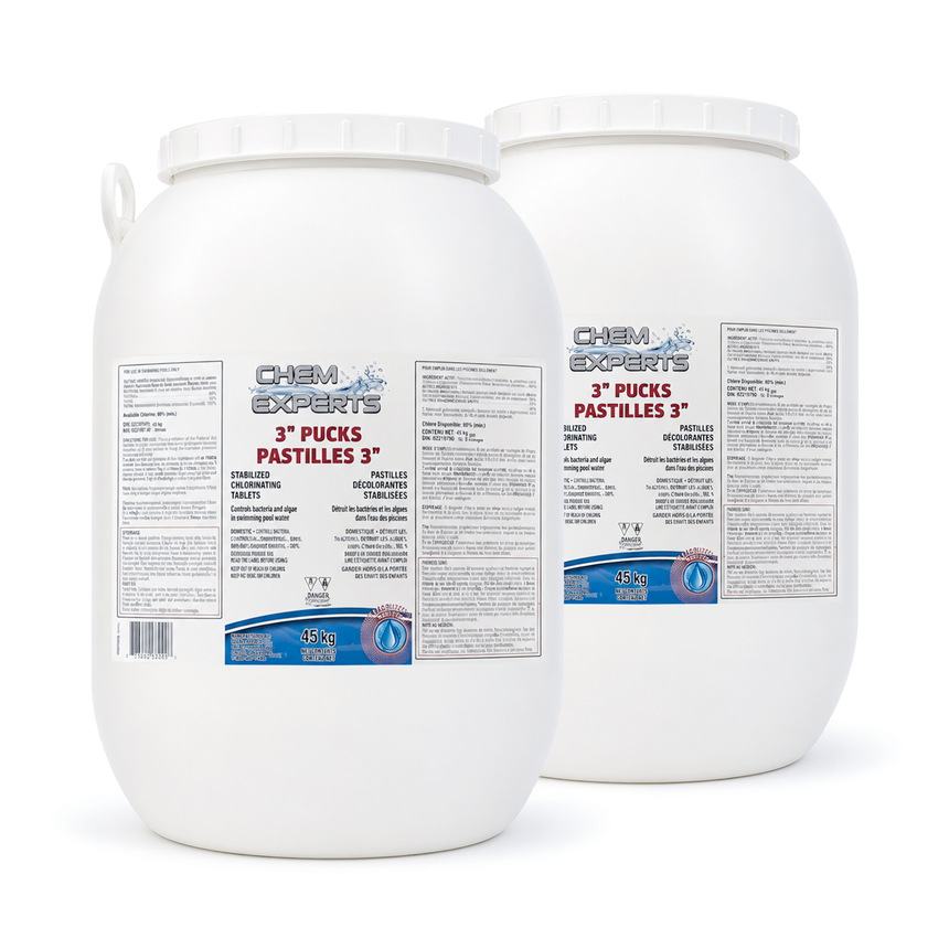 TRICHLORO TAB - 45kg (Stabilized Chlorine Pucks 3" - 200g)