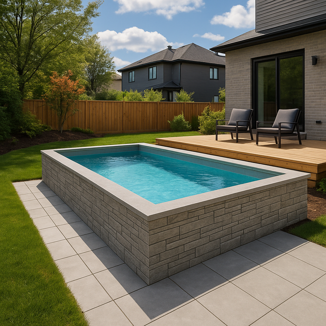 GoPool Modulo™ 10' x 20' Concrete Finish – Freestanding Modular Pool Kit