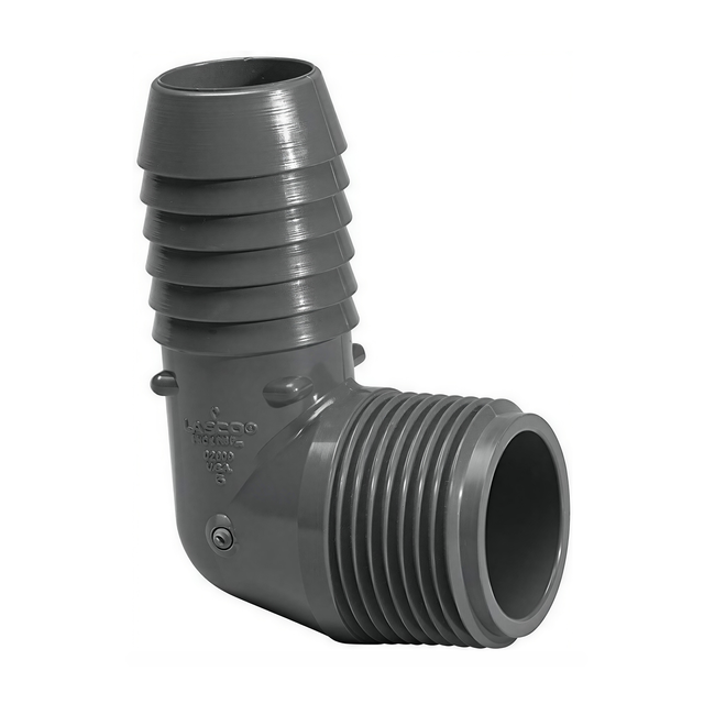 Combined 90° PVC Gray Elbow (Socket X Male Threaded)