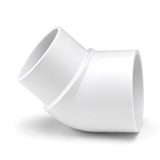 45° Elbow (Male Glued X Glued) - PVC Schedule 40 White