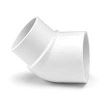 45° Elbow (Male Glued X Glued) - PVC Schedule 40 White