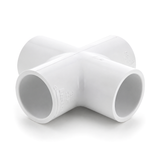 Cross (Socket X Socket X Socket X Socket) - PVC Schedule 40 White