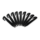 Black plastic-coated stake 12'' for ground anchoring mesh net