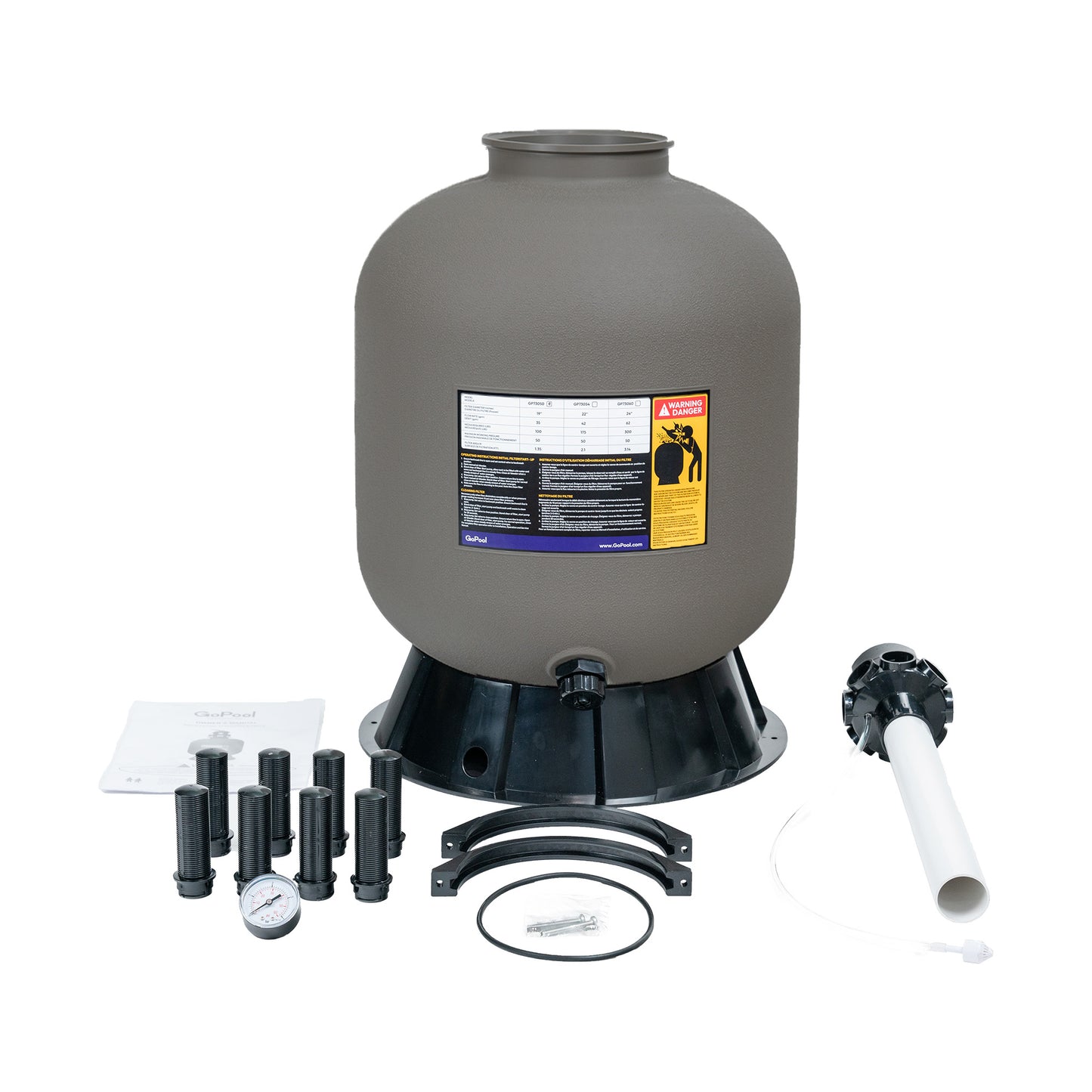 GoPool SF1 24'' Diameter 1.5'' Multiport valve - Sand Filter