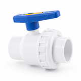 2-Way Ball Valve (Slip Female x Slip Female) - White PVC Schedule 40