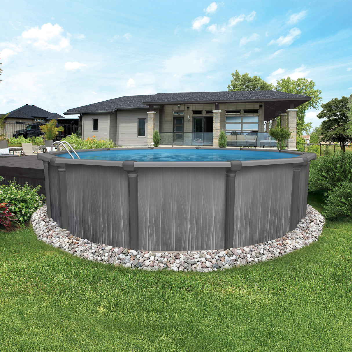GoPool Greyson Full Resin 30' Round & 52" Wall - Above Ground Pool