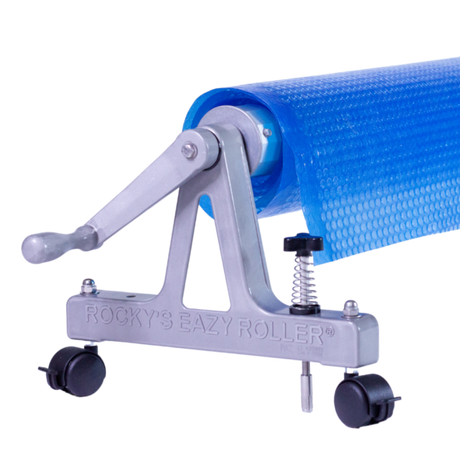 Portable solar cover reel for in-ground pool Rocky's Eazy Rollers 3A *3'' tube sold separately*