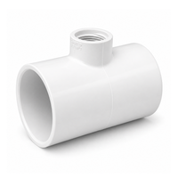 TEE (Glued X Glued X Screwed Female) - PVC Schedule 40 White