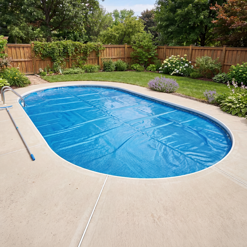7 mil Blue Solar Cover – 15' x 30' Oval