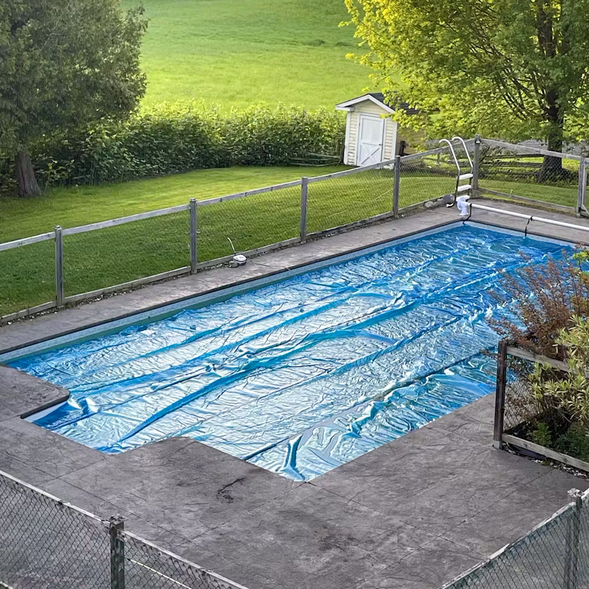 7 mil Blue Solar Cover – 18' x 36' Rectangular
