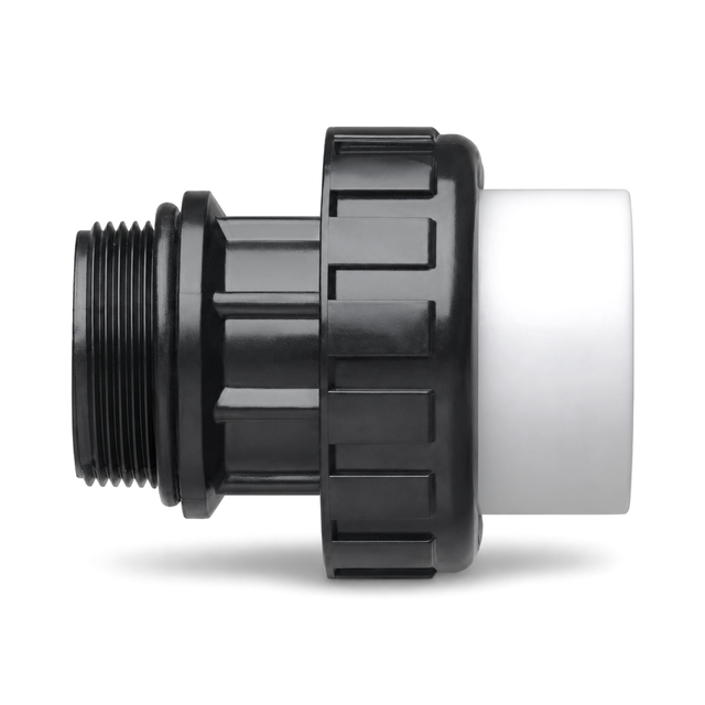 High Temperature Unscrewable Union with O-Ring (Male Screwed X Female Glued) - PVC Schedule 40 White