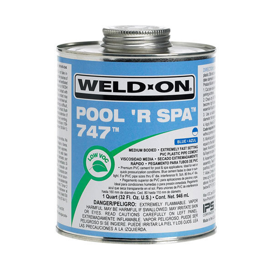 Weld-On #747 Flexible and Rigid PVC Adhesive - Ultra-Fast Drying | Average Viscosity
