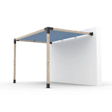 Wall Mount Pergola Kit with Shade Sail for 4x4 Wood Posts