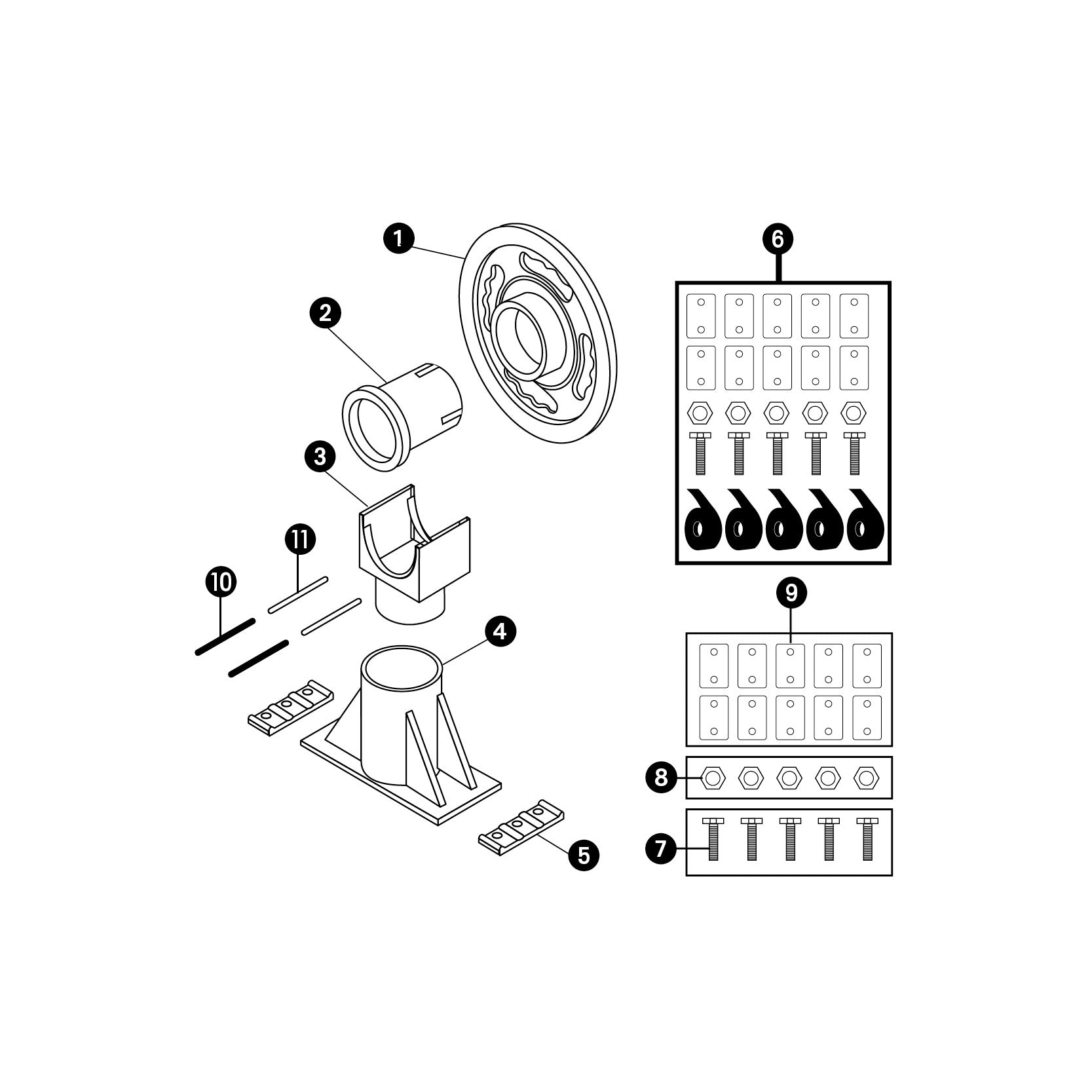 Fasteners (2/pkg) for ACM133