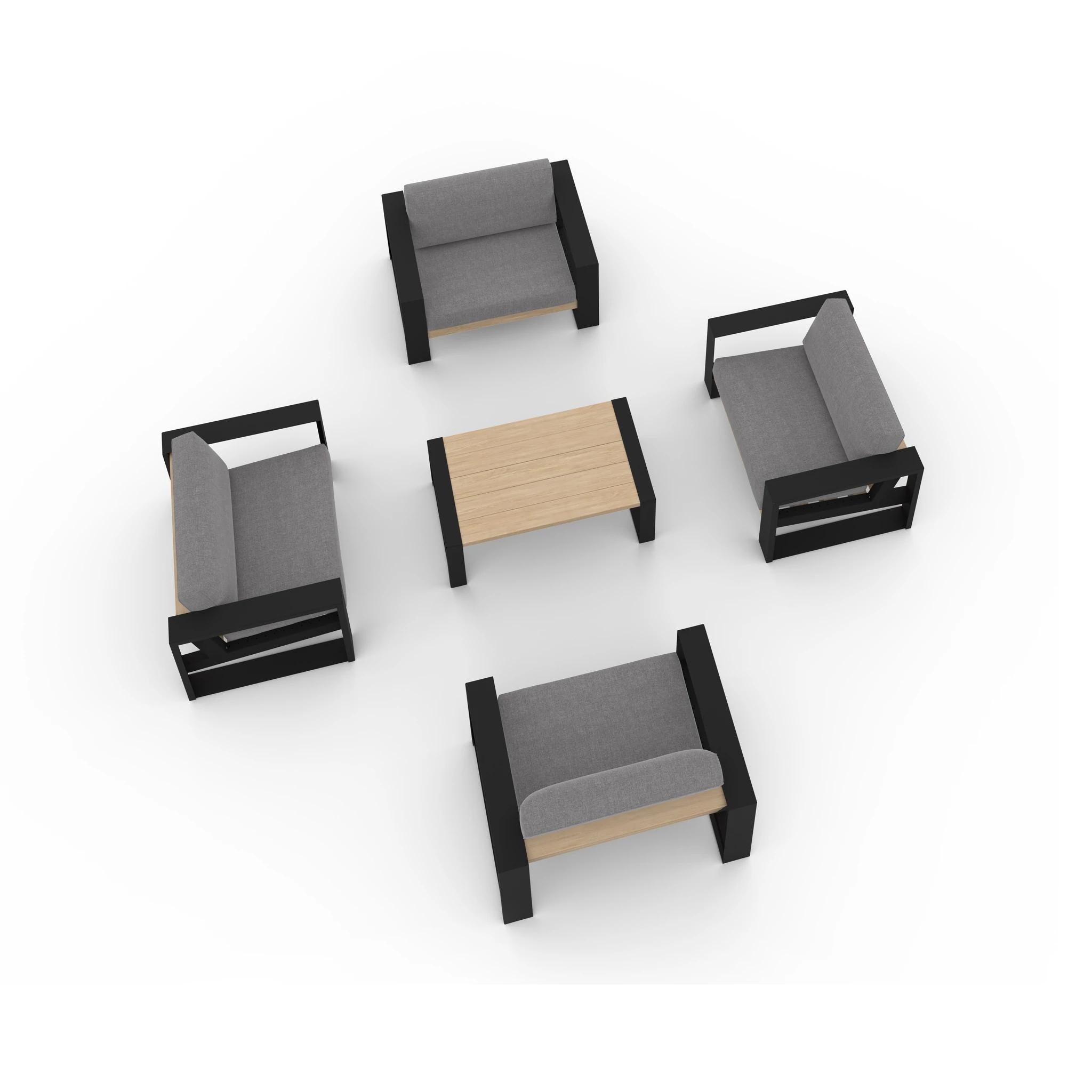 5 Piece Modern Muskoka Chair Set