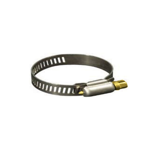 Stainless steel collar 32 mm - 51 mm / 1.25 - 2 in, gold screw (1 pc)