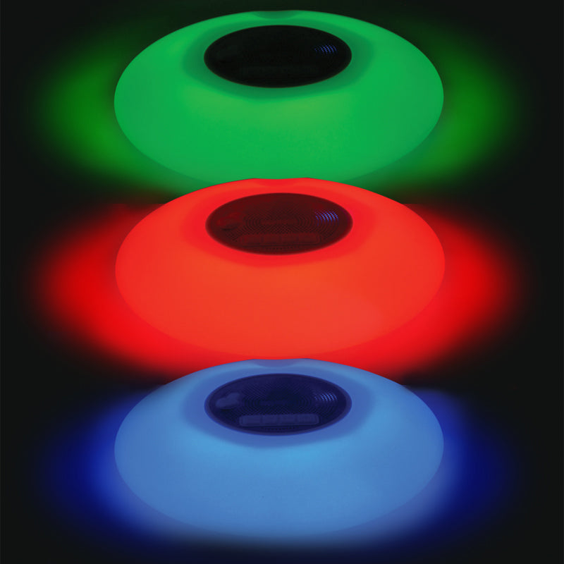 Floating “bluetooth” speaker. Brilliant multi-color LED light.