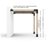 Wall Mount Pergola Kit with Shade Sail for 6x6 Wood Posts